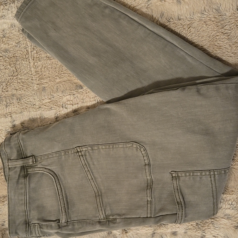 Oat Olive Green Cargo Jeans